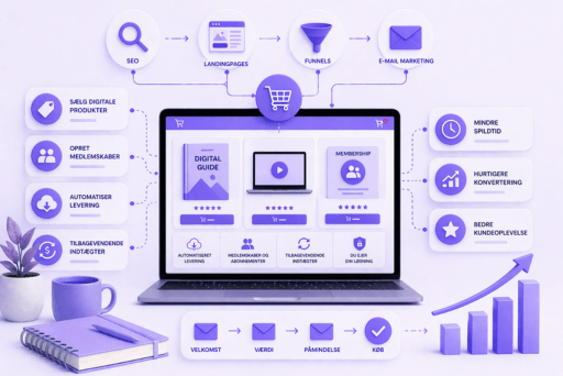 Online markedsføring med webshop og digitale produkter